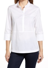 Ming Wang Popover Shirt in White at Nordstrom