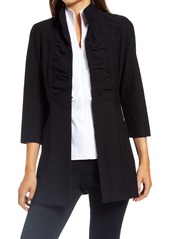 Ming Wang Stand Collar Jacket in Black at Nordstrom