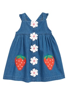Mini Boden Daisy Button-Up Dress in Bright Bluebell Daisy at Nordstrom