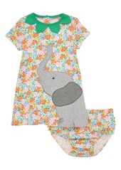 Mini Boden Floral Elephant Dress & Bloomers in Ivory Tropical Flowerbed at Nordstrom