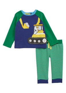 Mini Boden Fun Jersey Play Top & Joggers Set in Starboard Blue Digger at Nordstrom