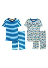 Mini Boden Kids' 2-Pack Fitted Two-Piece Short Pajamas in Multi Reef at Nordstrom