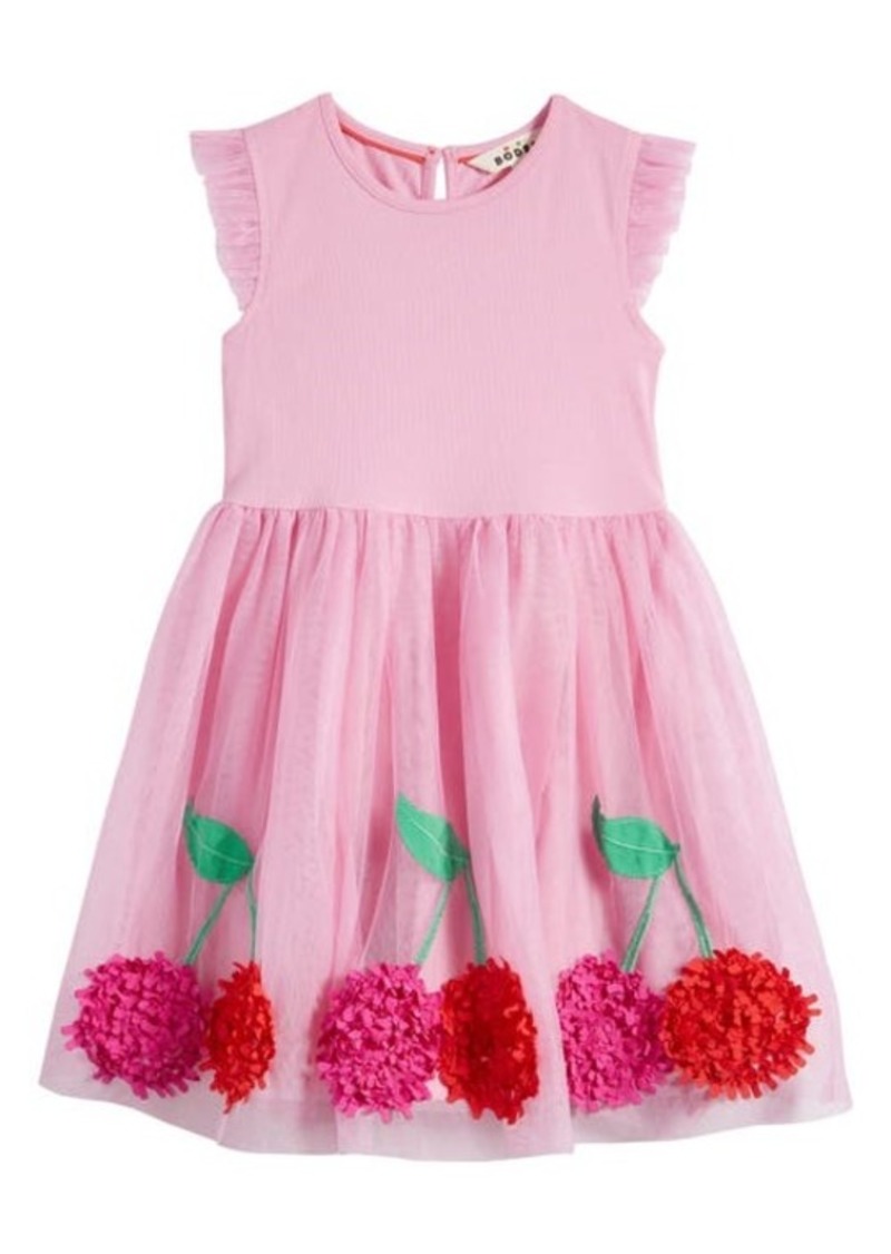 Mini Boden Kids' 3D Cherry Mixed Media Dress