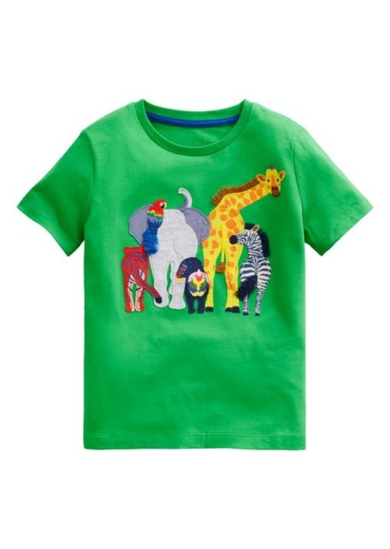 Mini Boden Kids' Animal Appliqué Cotton T-Shirt