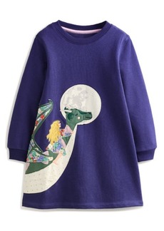 Mini Boden Kids' Appliqué Long Sleeve Sweatshirt Dress