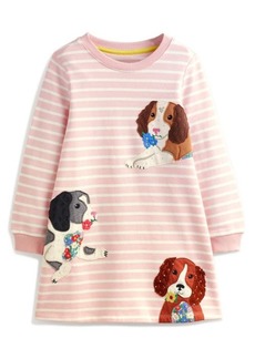 Mini Boden Kids' Appliqué Long Sleeve Sweatshirt Dress