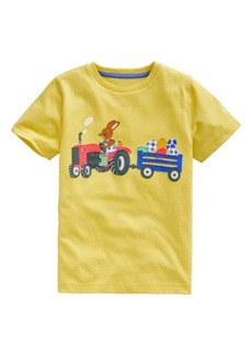 Mini Boden Kids' Bunny Appliqué Cotton T-Shirt