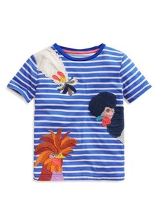 Mini Boden Kids' Chicken Appliqué T-Shirt
