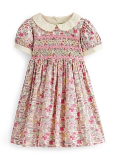 Mini Boden Kids' Confection Print Smocked Cotton Dress