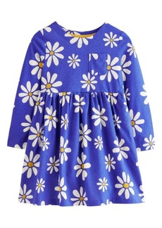 Mini Boden Kids' Daisy Print Long Sleeve Cotton Dress