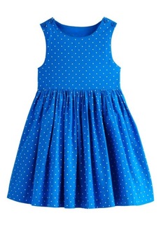 Mini Boden Kids' Dot Print Embellished Cutout Cotton Dress