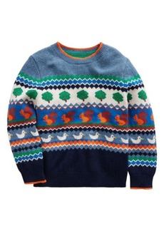 Mini Boden Kids' Fair Isle Crewneck Sweater