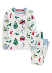 Mini Boden Kids' Festive Fun Fitted Two-Piece Cotton Pajamas