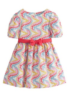Mini Boden Kids' Floral Linen & Cotton Puff Sleeve Dress