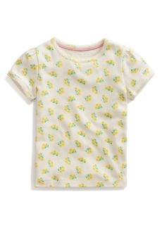 Mini Boden Kids' Floral Pointelle Cotton T-Shirt