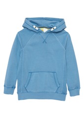 Mini Boden Kids' Garment Dye Cotton Hoodie in Bright Bluebell at Nordstrom