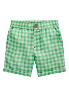 Mini Boden Kids' Gingham Linen & Cotton Roll-Up Shorts