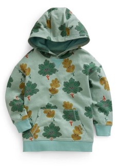 Mini Boden Kids' Green Tree French Terry Graphic Hoodie