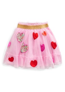 Mini Boden Kids' Heart Appliqué Tulle Skirt