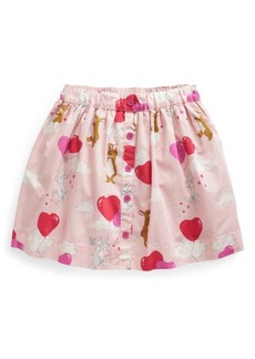 Mini Boden Kids' Heart Print Cotton Skirt