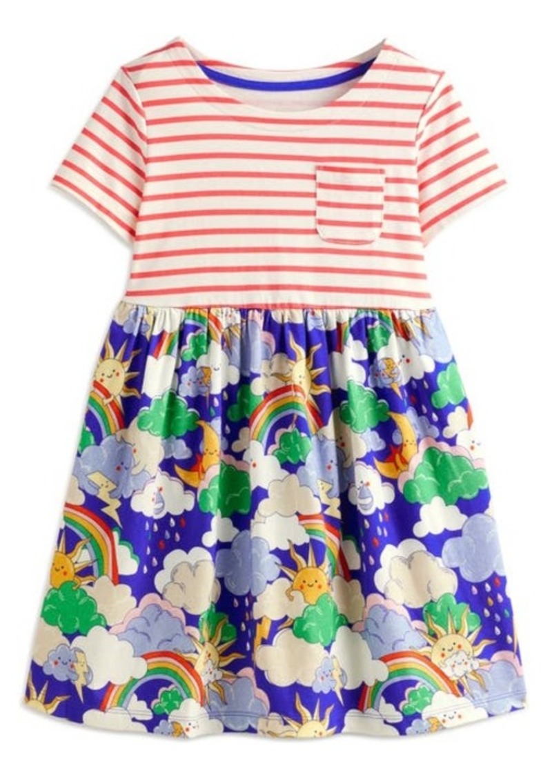 Mini Boden Kids' Hotchpotch Cotton Jersey T-Shirt Dress