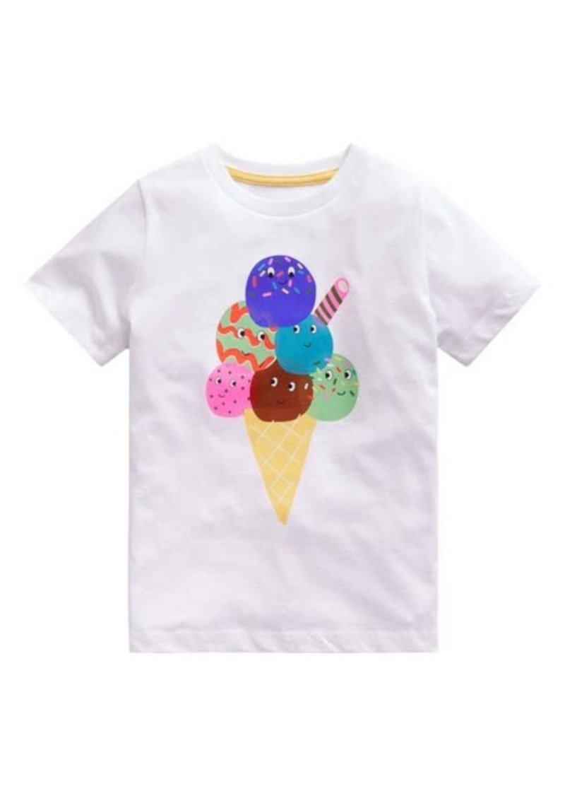 Mini Boden Kids' Ice Cream Cotton Graphic T-Shirt