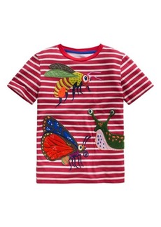 Mini Boden Kids' Insect Appliqué Cotton T-Shirt