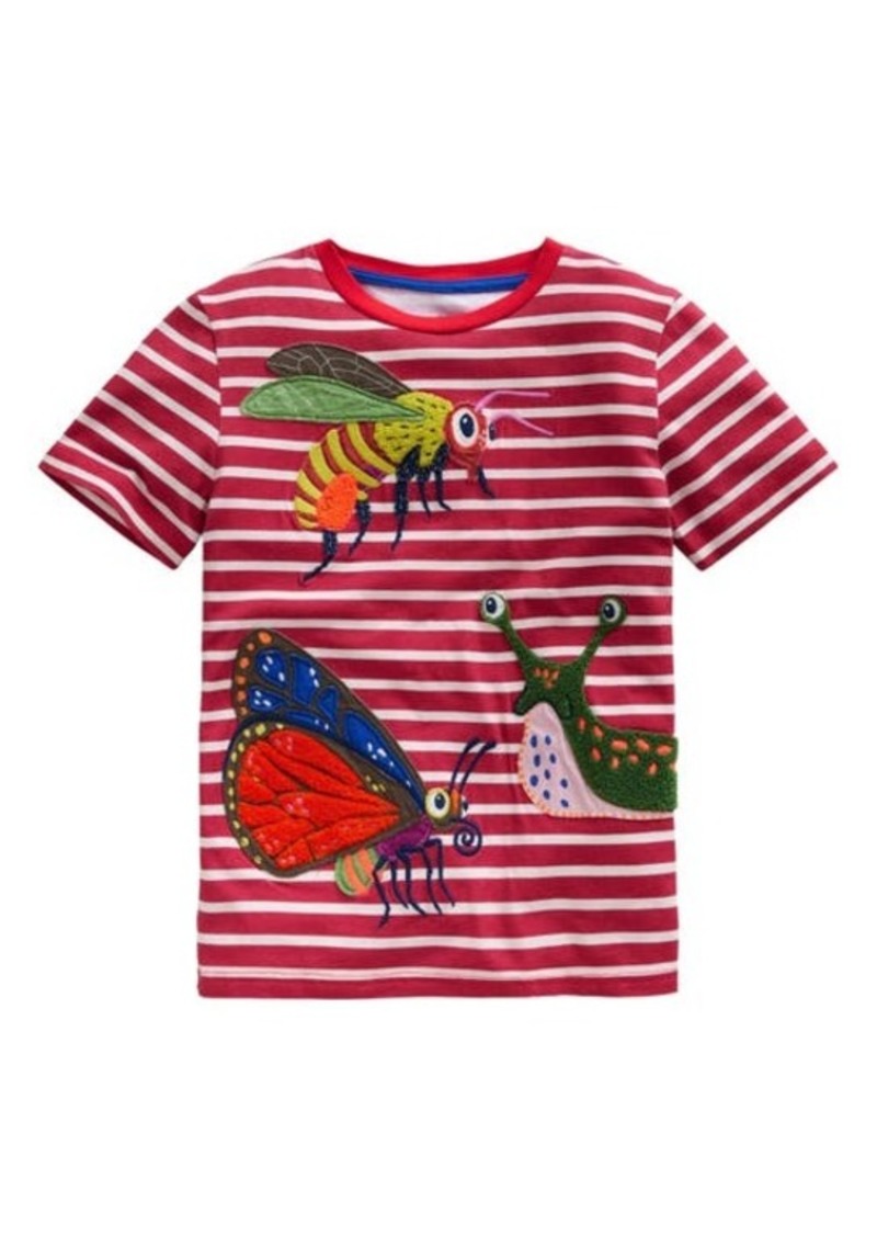 Mini Boden Kids' Insect Appliqué Cotton T-Shirt