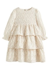 Mini Boden Kids' Lace Long Sleeve Tiered Party Dress
