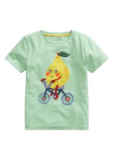 Mini Boden Kids' Lemon Appliqué Cotton Graphic T-Shirt