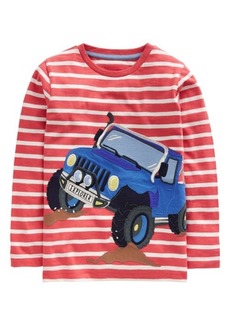 Mini Boden Kids' Off Road Appliqué Long Sleeve Cotton T-Shirt