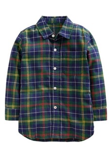 Mini Boden Kids' Plaid Flannel Button-Up Shirt