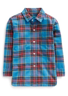 Mini Boden Kids' Plaid Flannel Button-Up Shirt