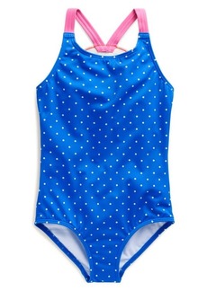 Mini Boden Kids' Polka Dot One-Piece Swimsuit