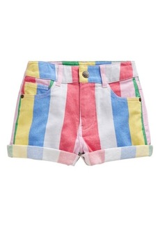 Mini Boden Kids' Rainbow Stripe Denim Shorts