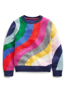 Mini Boden Kids' Rainbow Wave Sweater