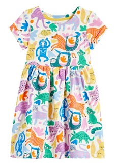 Mini Boden Kids' Safari Print Cotton Jersey Dress