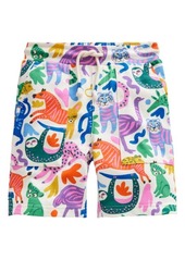Mini Boden Kids' Safari Print Cotton Sweat Shorts