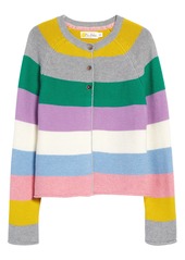 Mini Boden Kids' Stripe Cotton & Cashmere Cardigan (Toddler, Little Girl & Big Girl)