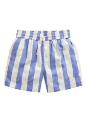 Mini Boden Kids' Stripe Linen & Cotton Pocket Shorts