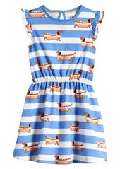 Mini Boden Kids' Stripe Sleeveless Cotton Dress