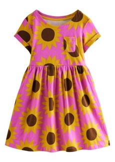 Mini Boden Kids' Sunflower Print Cotton Dress