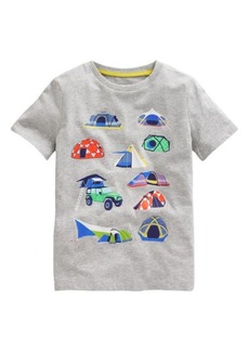 Mini Boden Kids' Tent Print Cotton Graphic T-Shirt