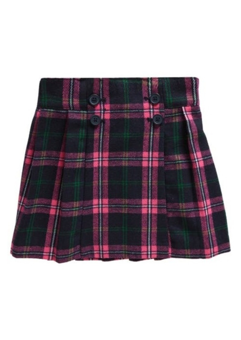 Mini Boden Kids' The Kilt Plaid Button Front Skirt