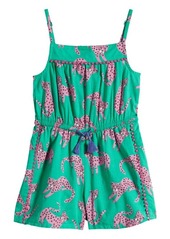 Mini Boden Kids' Wild Cat Print Cotton Romper