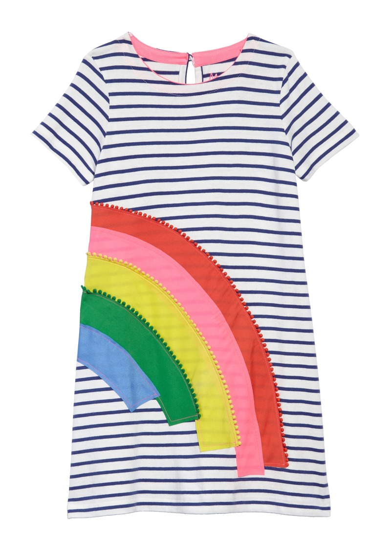 Mini Boden Mini Boden Rainbow Appliqué T-Shirt Dress (Toddler Girls ...