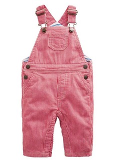 Mini Boden Stripe Stretch Cotton Overalls in Red Ticking at Nordstrom