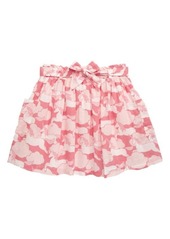 Mini Boden Unicorn Print Tie Waist Skirt in Boto Pink Unicorn Sky at Nordstrom