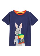 Toddler Boy's Mini Boden Kids' Traveling Bunny Applique T-Shirt