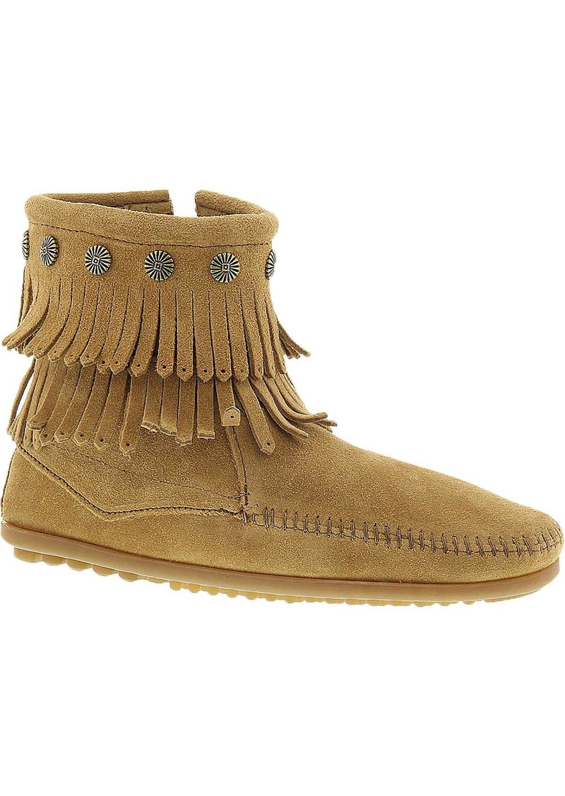 Minnetonka 697T Womens Suede Fringe Moccasin Boots